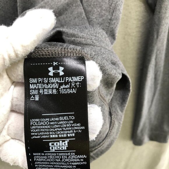 Under Armour 1/4 Zip Pullover Mens S Long Sleeve T Shirt Gray Coldgear Loose - Picture 9 of 12